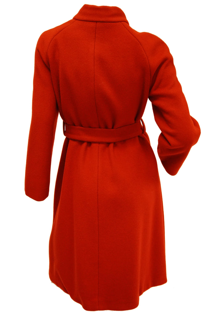 1960s Rodrigues Poppy Red Wool Mod Coat