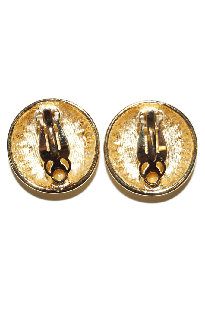 1980s Givenchy Medallion Earrings