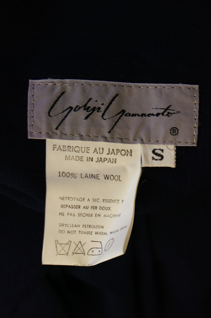 1990 Yohji Yamamoto Avant Garde Open Back Wool Dress