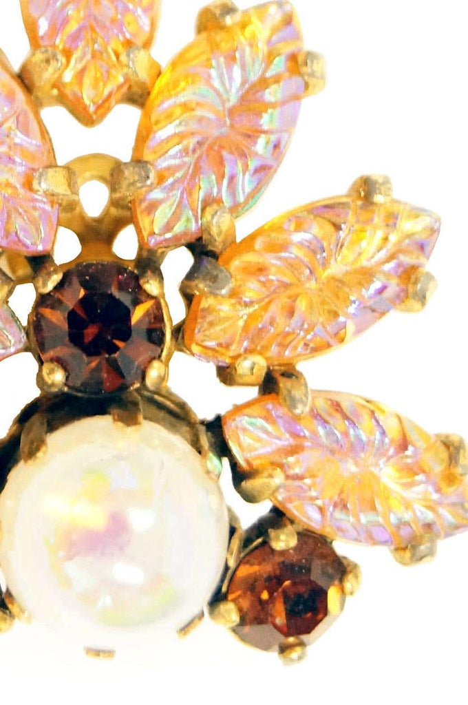 Large 1960s Elsa Schiaparelli Pink Molded Glass Statement Earrings