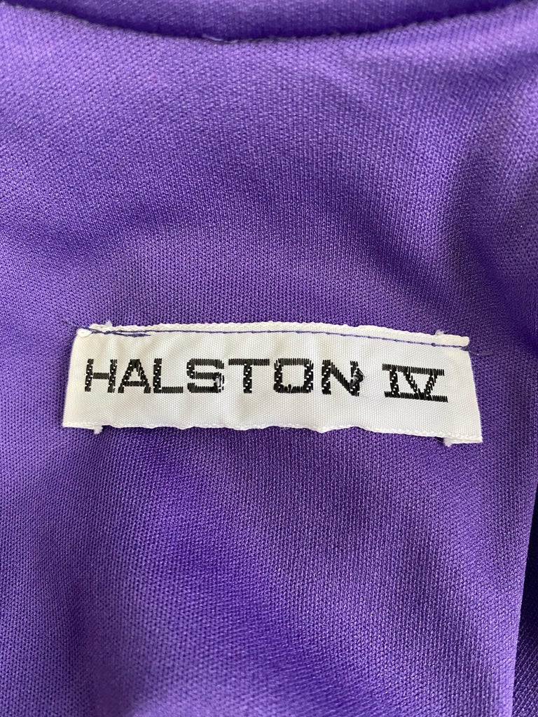 Early 1980’s Halston IV Purple Jersey Knit Caftan