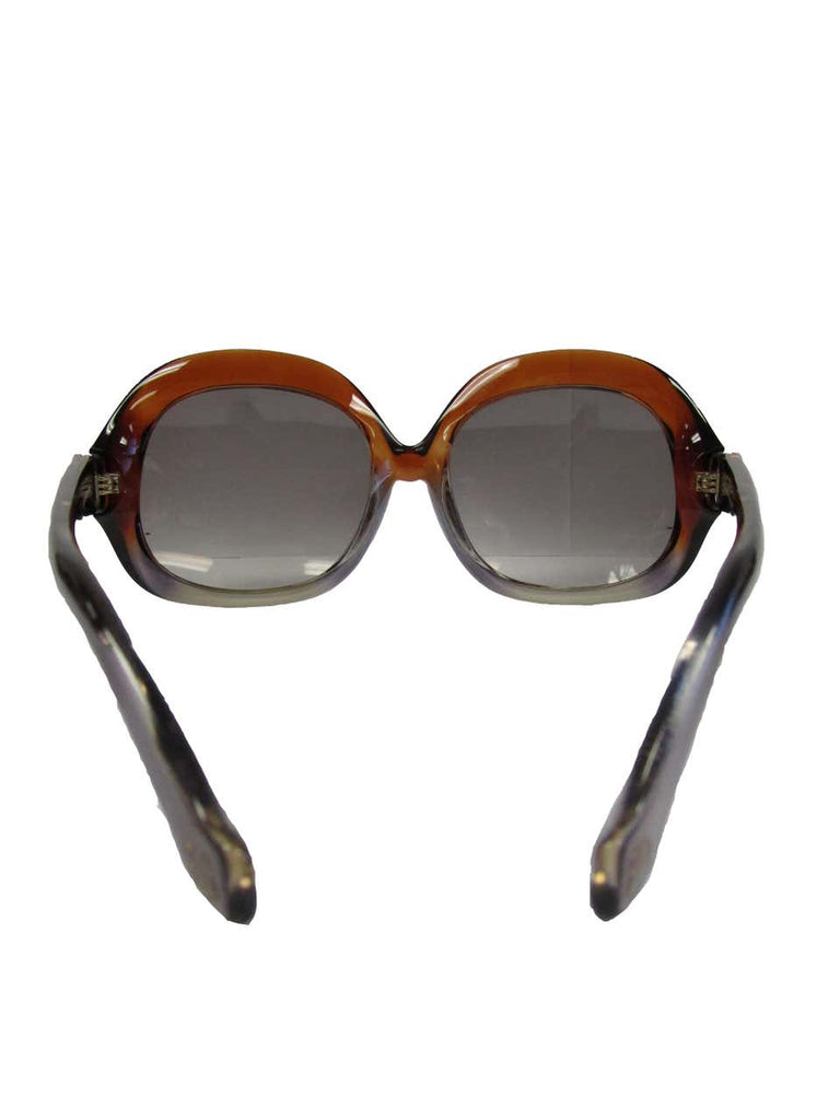 Contemporary Brown And Grey Over-Sized Balenciaga Sunglasses