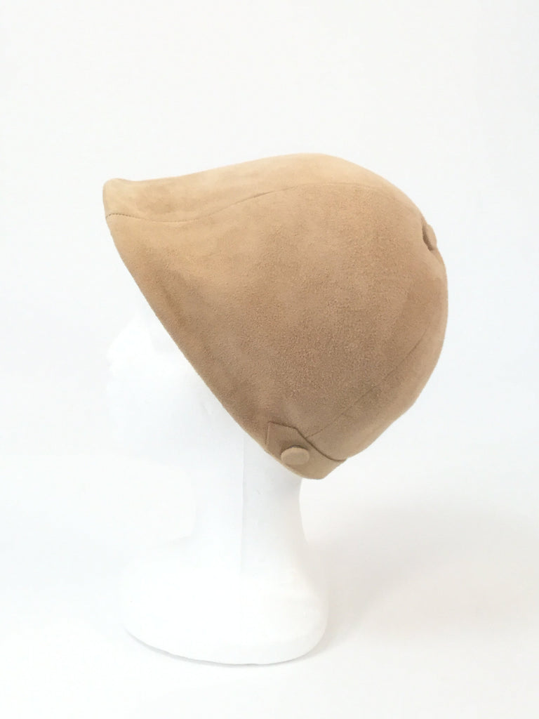 1960s Camel Colored Suede Equestrian Hat