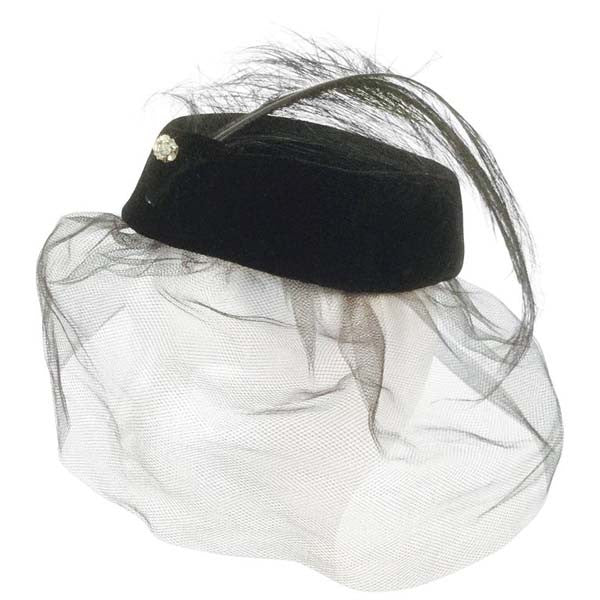 1950s Rosenbergs Feather Pillbox Hat w/Original Hat Box‎ 50s feather pillbox hat - Gem main image 4