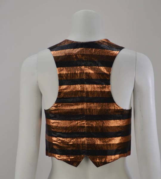 1970s Biba Metallic Striped Vest