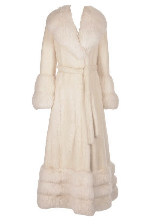 Vintage Snow White Mink and Angora Rabbit Fur Coat - MRS Couture Vintage Snow White Mink and Angora Rabbit Fur Coat - MRS Couture