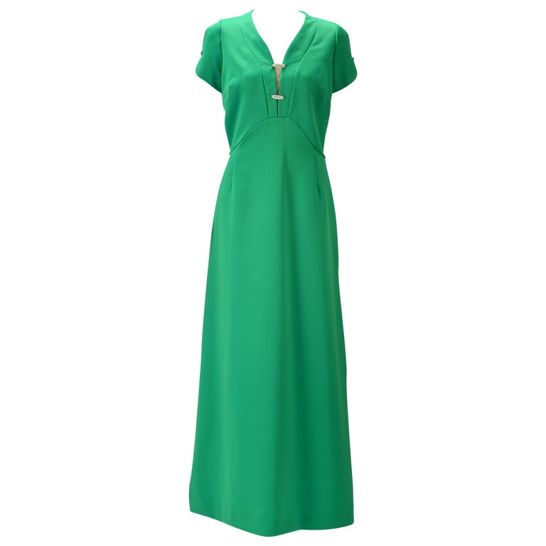 1960s Helen Bass Kelly Green Party Dress - MRS Couture 1960s Helen Bass Kelly Green Party Dress - MRS Couture