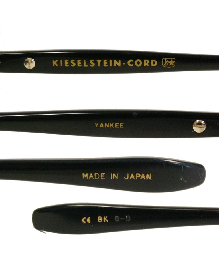 1990s Kieselstein Cord "Yankee" Oval Sunglasses w/ Mano Figa Fist Detail