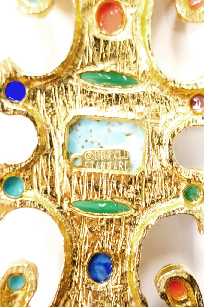 1970s Donald Stannard Cabochon Key Necklace
