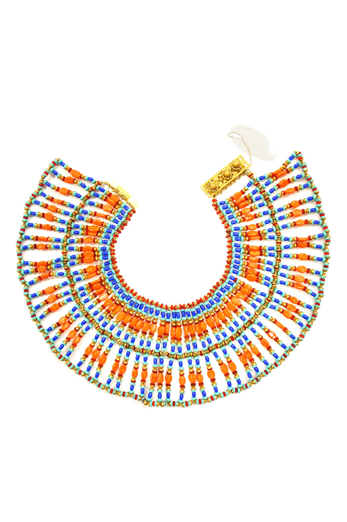 1970s Miriam Haskell Egyptian Revival Choker Necklace by Vrba NWT
