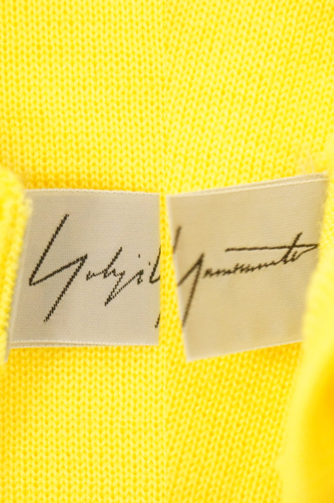 1980s Yohji Yamamoto Yellow Wool Blend Knit Gloves