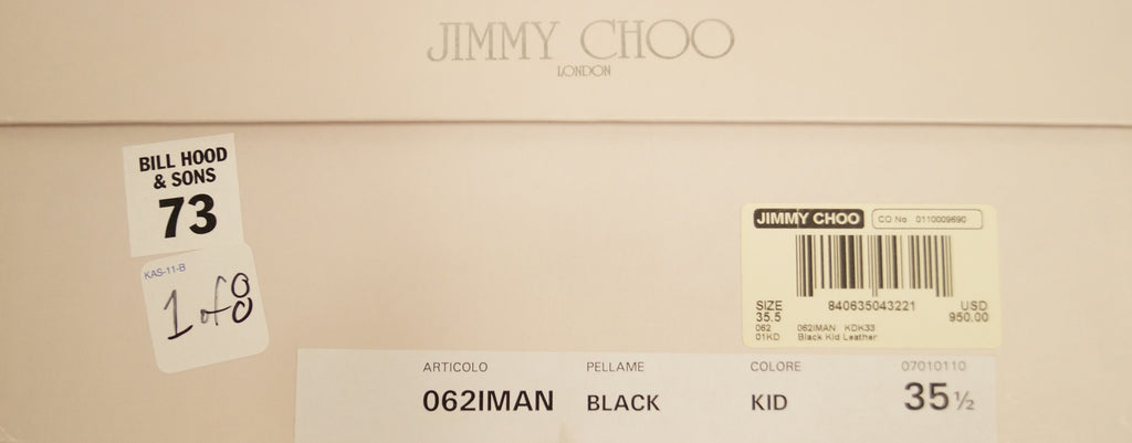 2006 Jimmy Choo Black Kid Leather Chain Boots