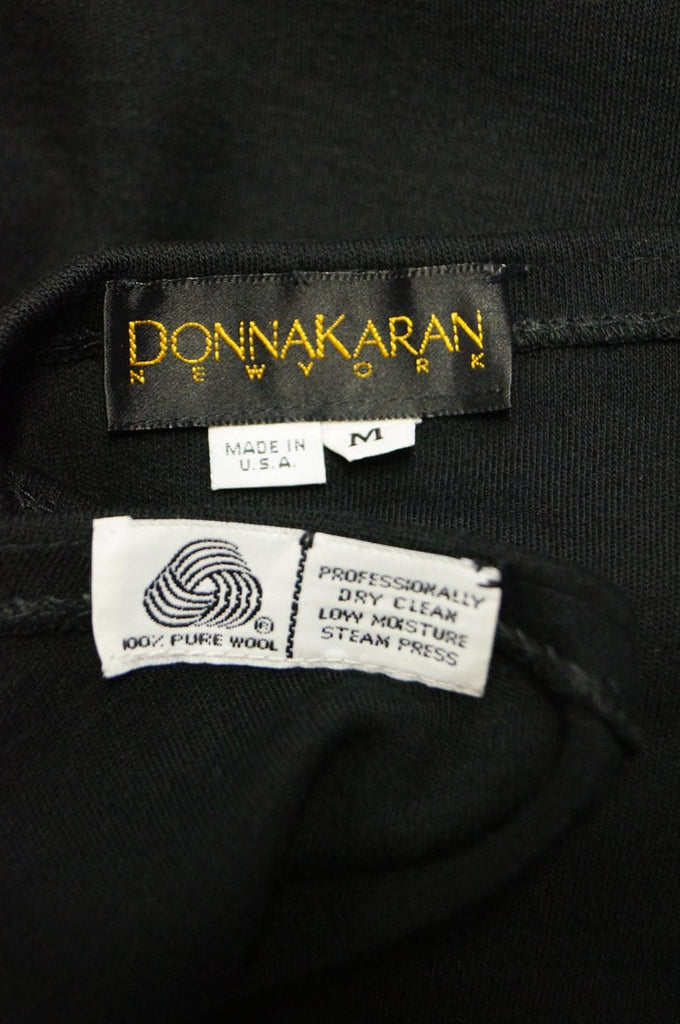1985 Donna Karan "Seven Easy Pieces Collection" Black Wool Wrap Skirt