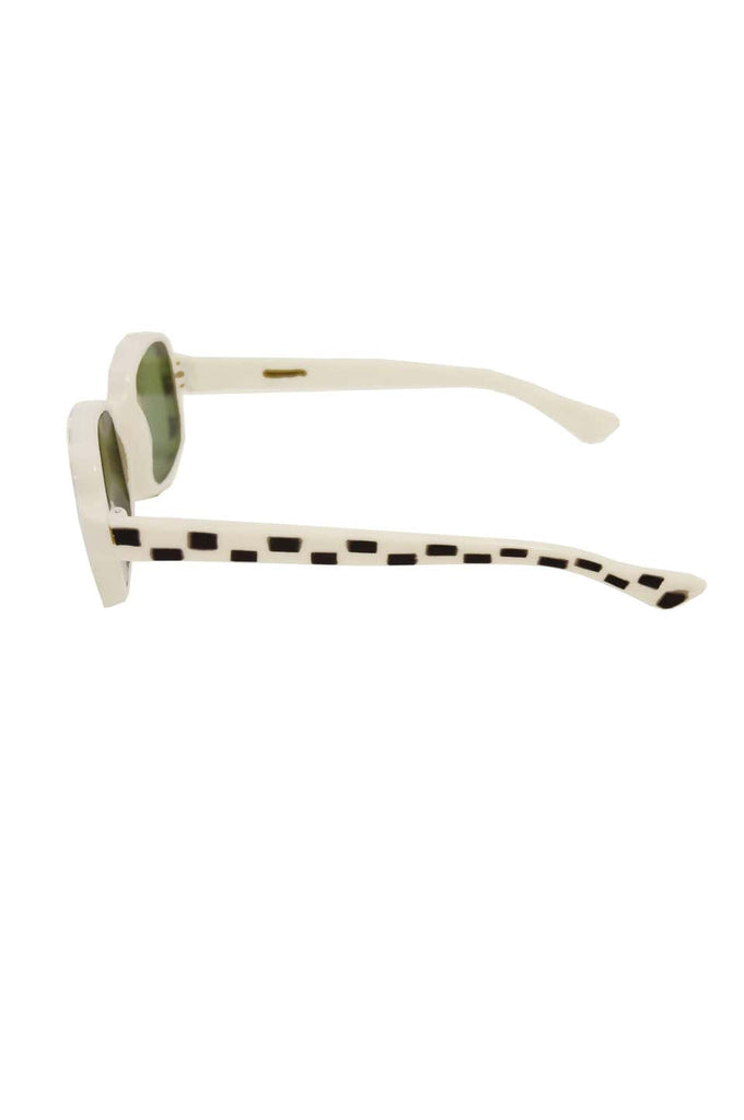 Italian Black and White Stripe Mod Glasses, 1960s