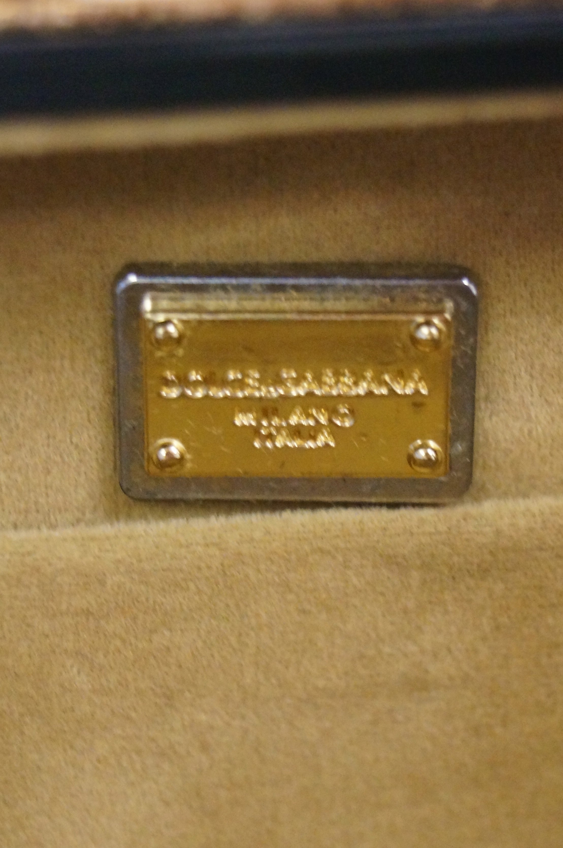 DOLCE & GABBANA Plexiglass Bohemia Box Bag Gold 1139716