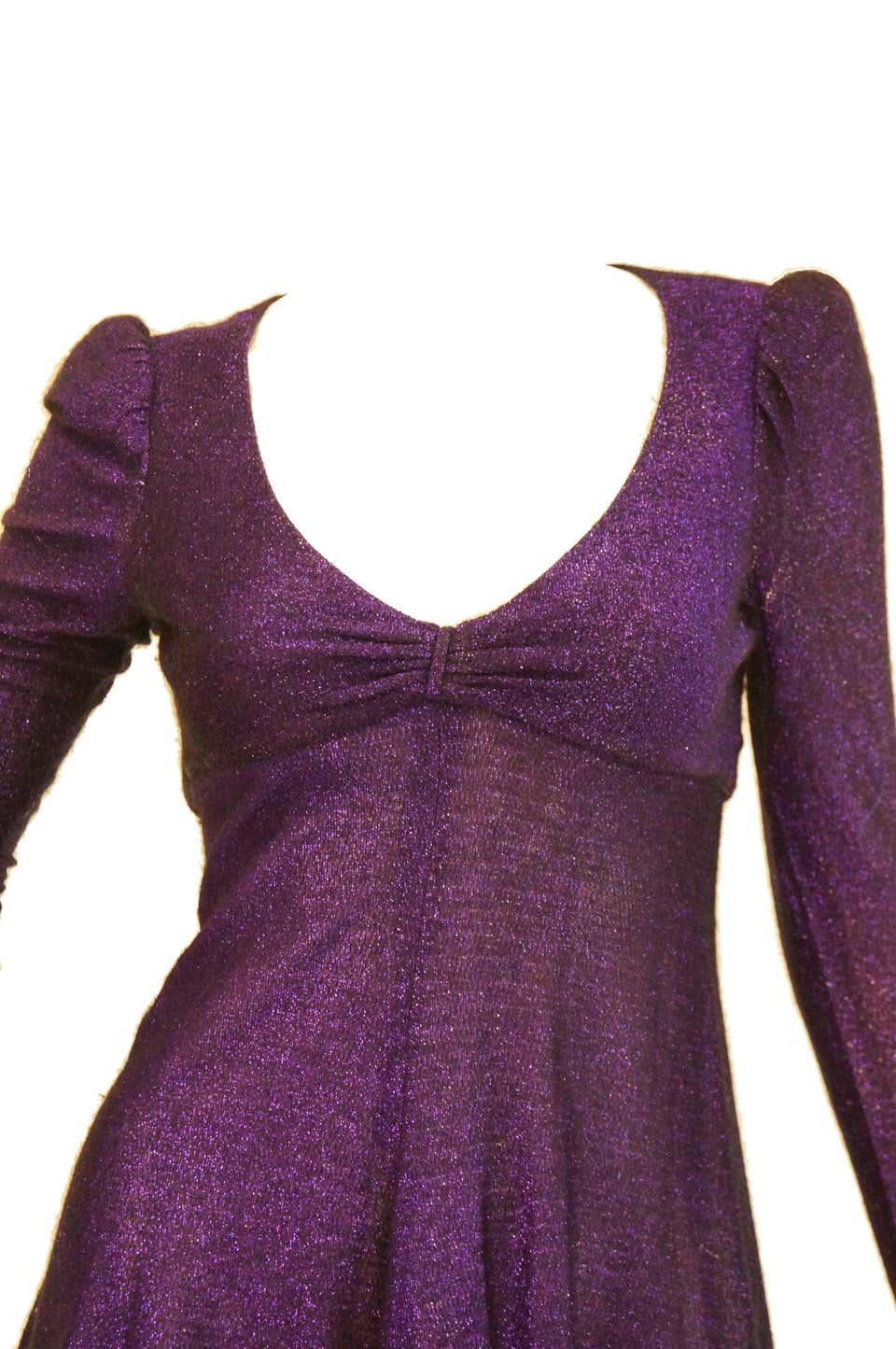 biba purple dress BIBA N.Y. Dress sparkle medium purple gold multicolor y2k v neck artsy