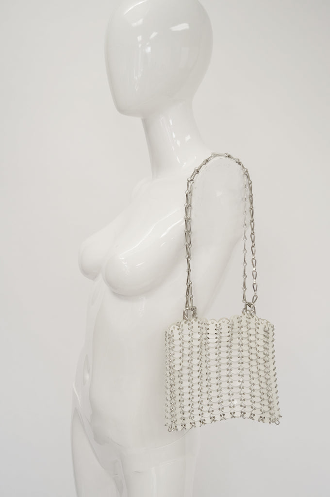 Paco Rabanne White with Silver "Le 69" Reissue Bag