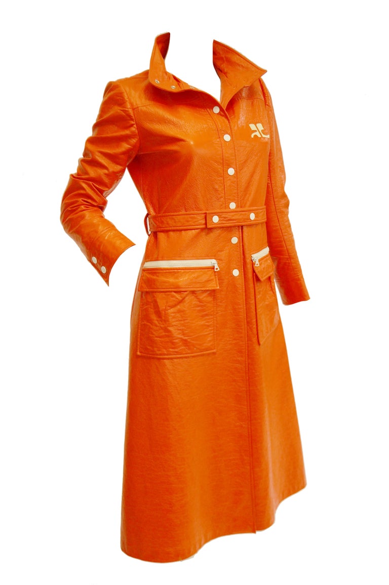 vinyl orange dress orange vinyl dress