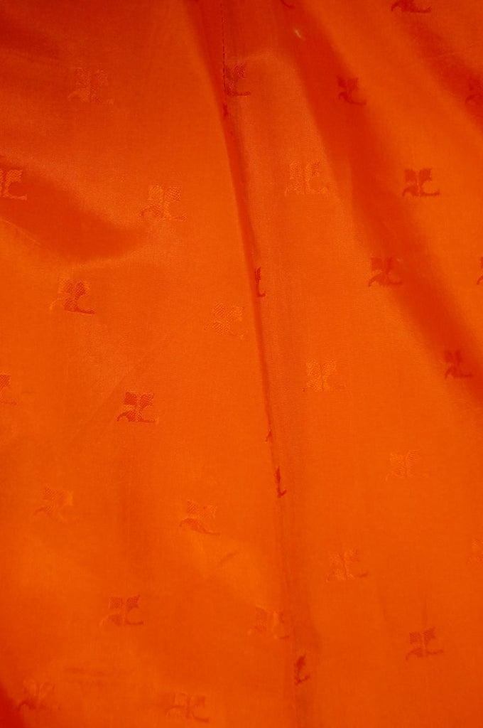 1972 André Courrèges Safety Orange Vinyl Mod Coat