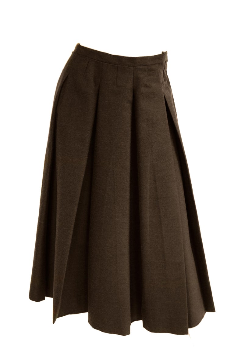 1950s Christian Dior Espresso Brown Wool New Look Skirt Suit