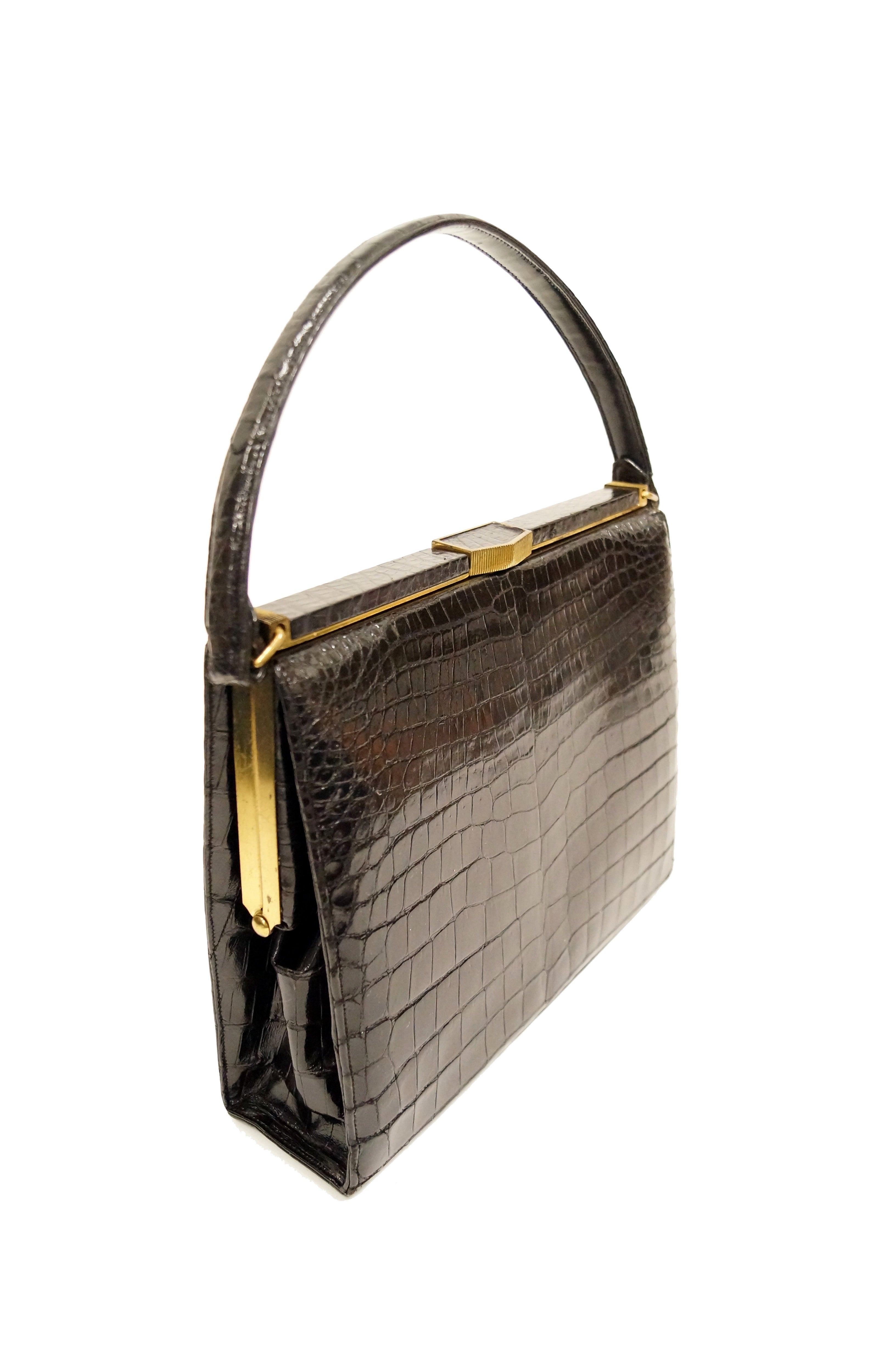 Vintage Ostrich Leather Handbag/Purse Lucille de Paris