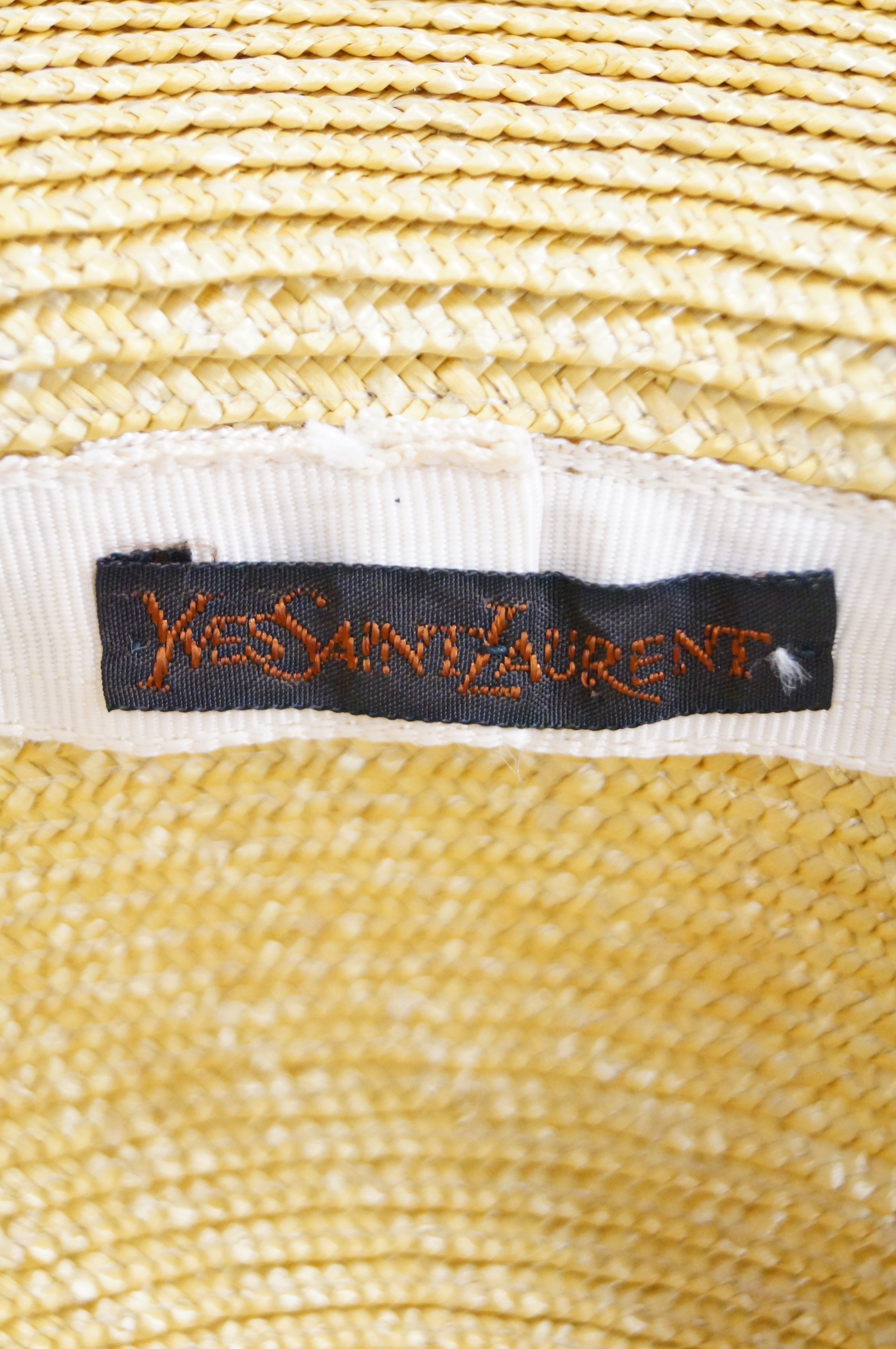 Saint Laurent White Western Boater Hat - Ann's Fabulous Closeouts