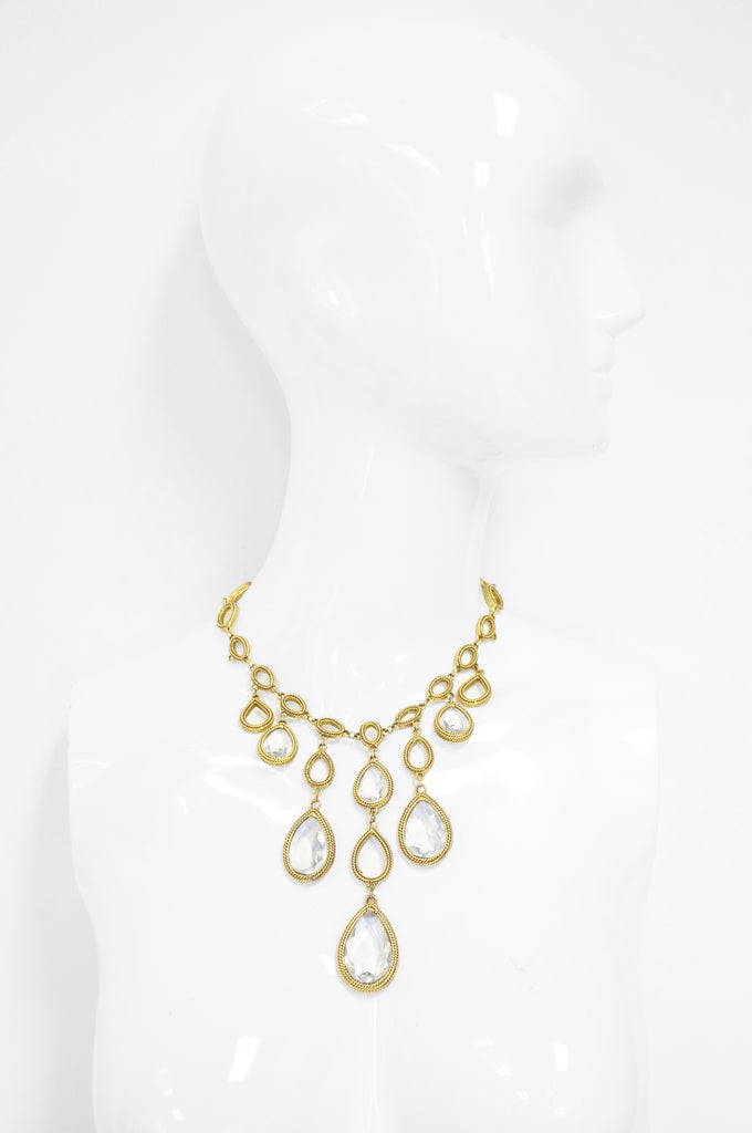 1960s Goldette Chandelier Bijoux Drop Necklace
