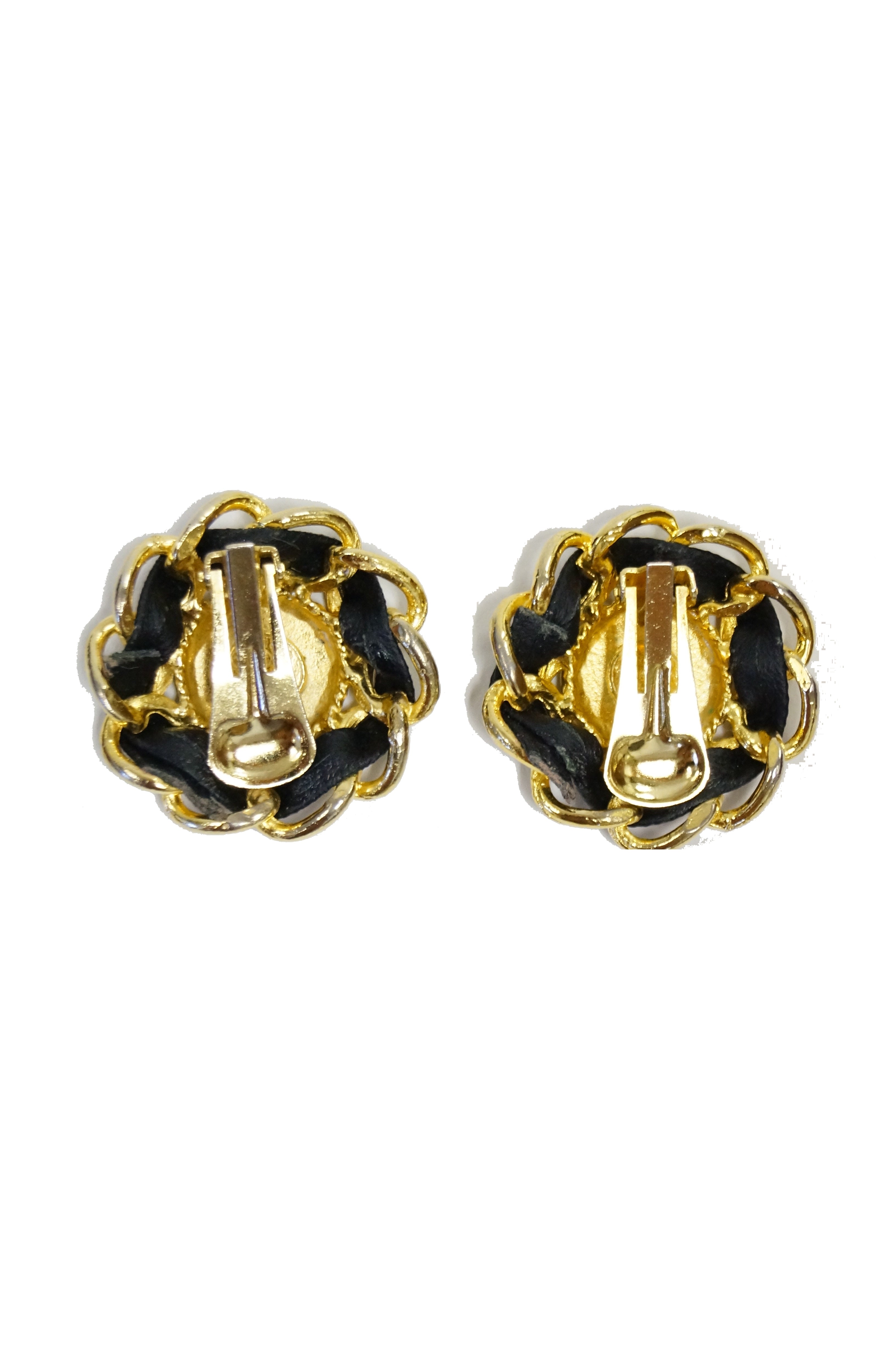 Vintage Chanel Gold Plated Clip On Earrings 1990s - AW 1995 Collection