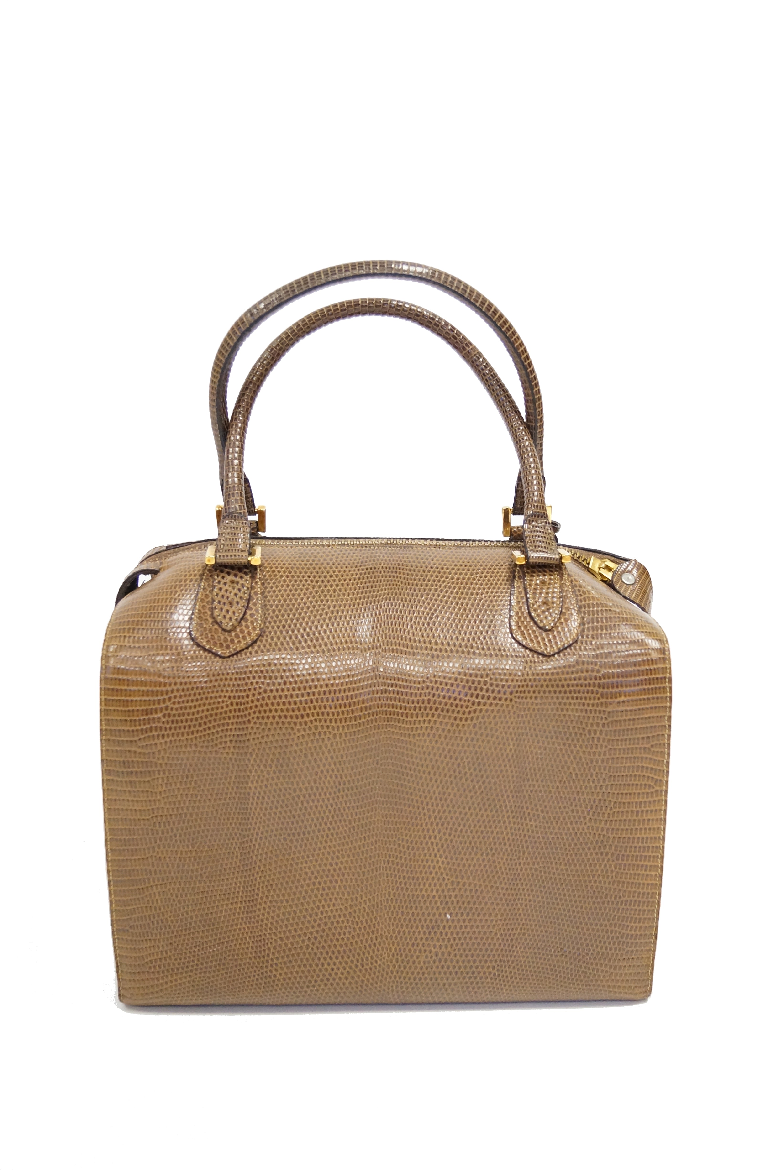 Rare vintage 1960s Lederer lizard skin watch box handbag purse