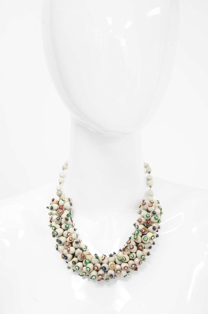 1930s Christmas Beaded Seed and Sequin Necklace and Bracelet