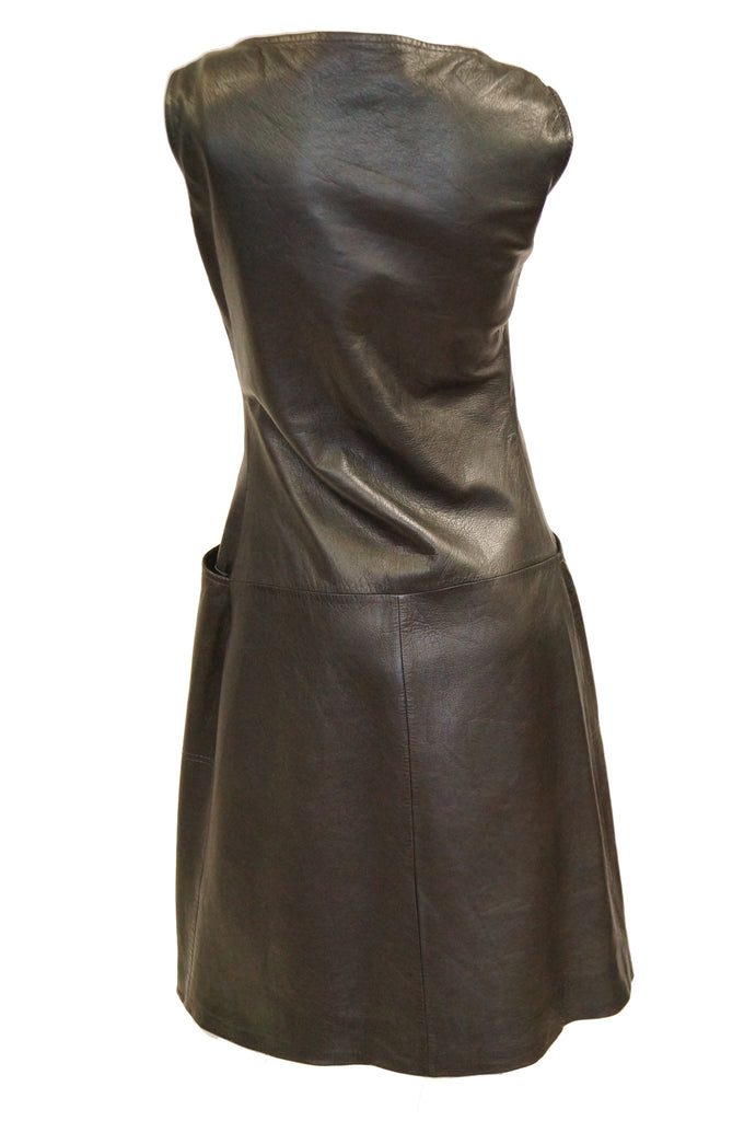 1960s Lambskin Leather Shift Dress