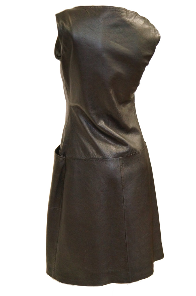 1960s Lambskin Leather Shift Dress