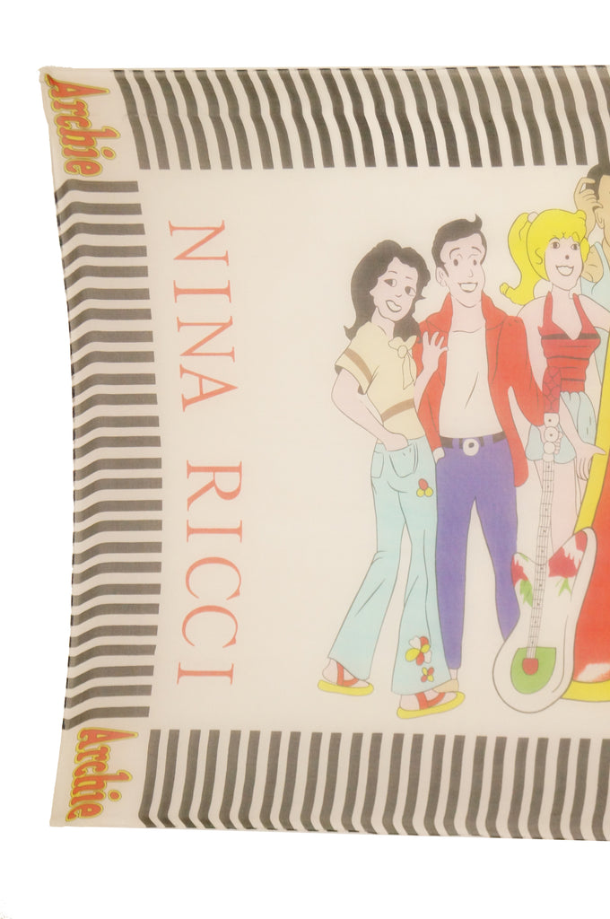 1960s Nina Ricci Archie Comics Silk Scarf