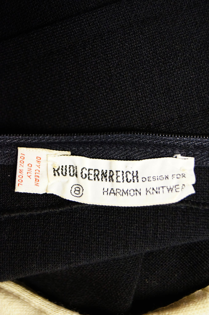 1960s Rudy Gernreich Knitwear High Contrast Mini Dress Ensemble - Iconic