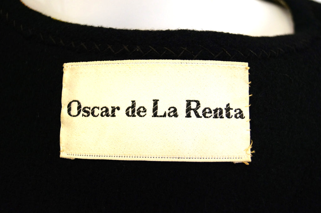 1960s Oscar de La Renta Bohemian Trim Wool Cloak