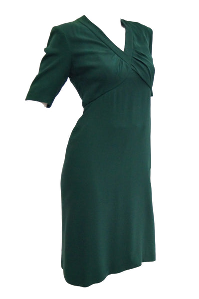 1990s Dior Haute Couture Green Silk Cocktail Dress, Numbered - MRS Couture