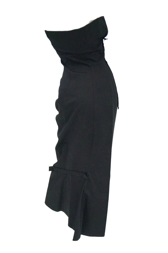 1990s Yohji Yamamoto Black Cotton Dress