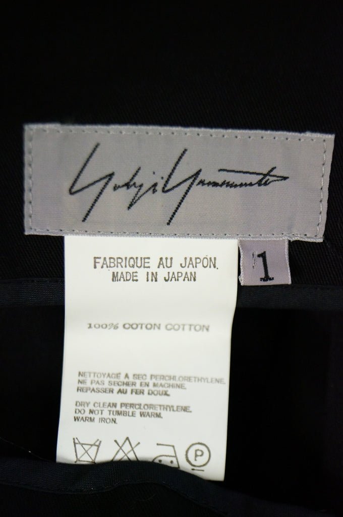 1990s Yohji Yamamoto Black Cotton Dress - MRS Couture