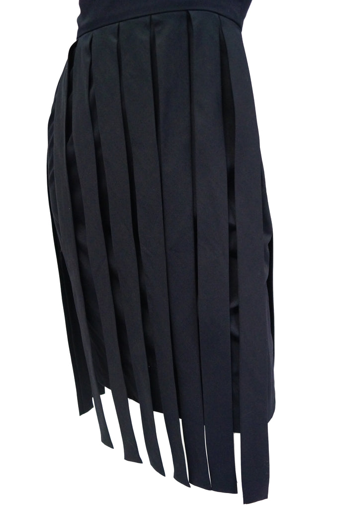1960s Jaques Heim Pleat Strip Skirt “Car Wash” Dress