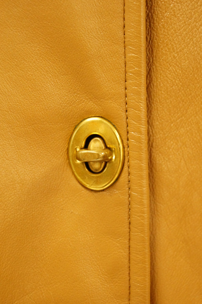 1960s Bonnie Cashin Leather Cape w/ Fur Collar