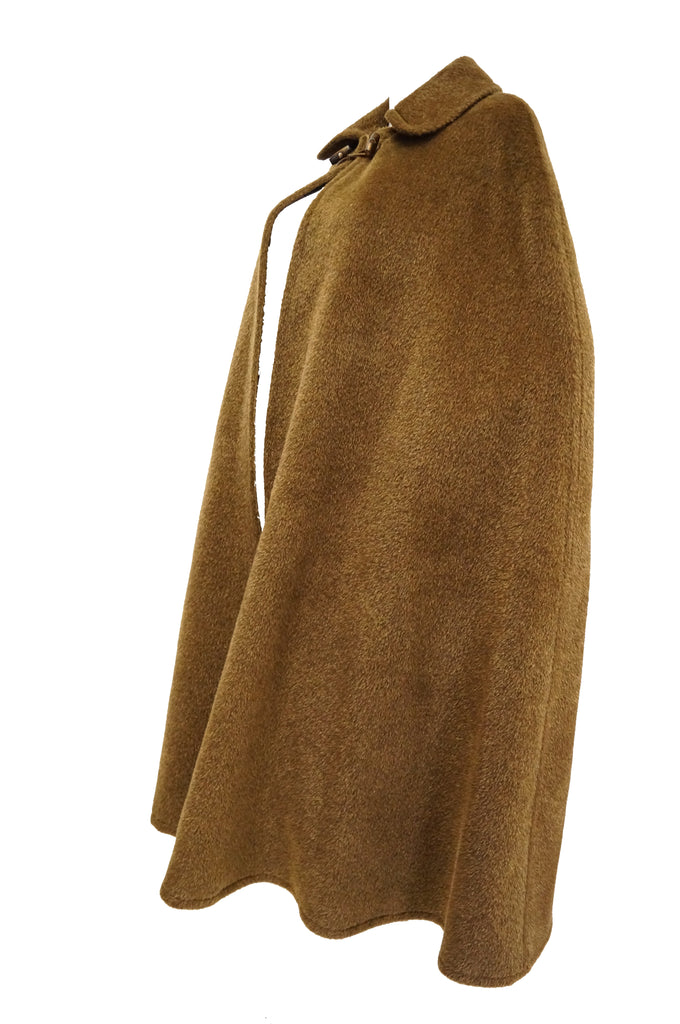 1970s Yves Saint Laurent Caramel Wool Cloak