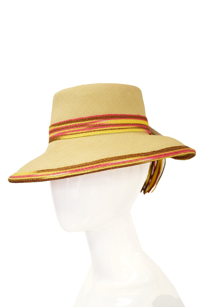 1970s Yves Saint Laurent Colorful Tassel Sun Hat, M