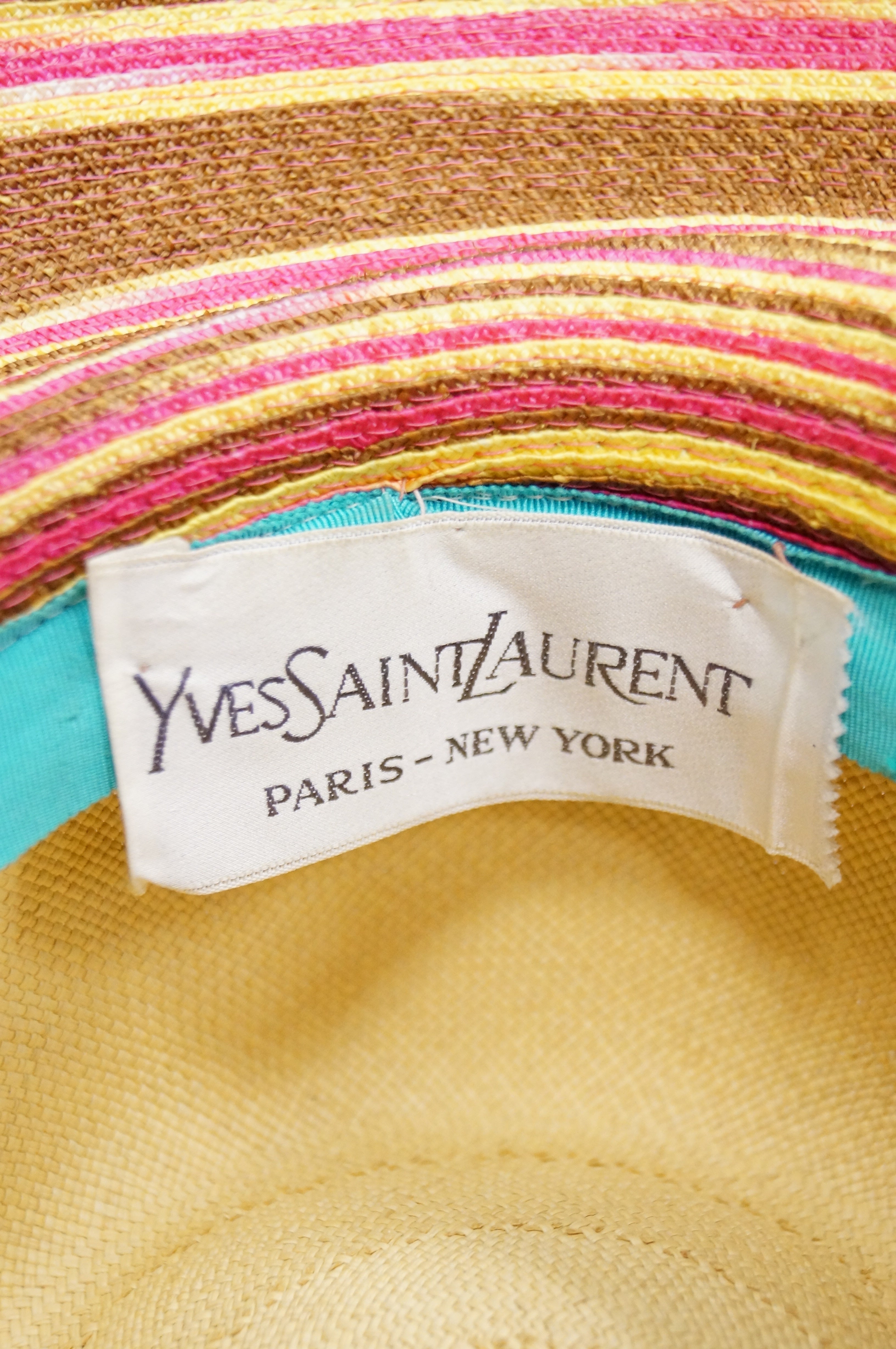 1970s Yves Saint Laurent Colorful Tassel Sun Hat, M - MRS Couture