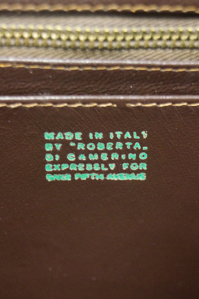 1960s Roberta di Camerino Amber Reptile Cut Velvet Handbag