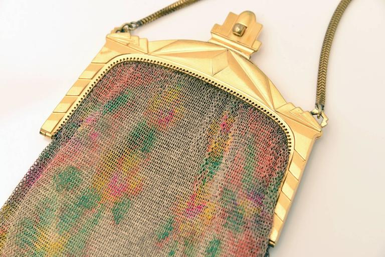 Edwardian Whiting and Davis Dresden Multi-Color Mesh Bag MRS Couture