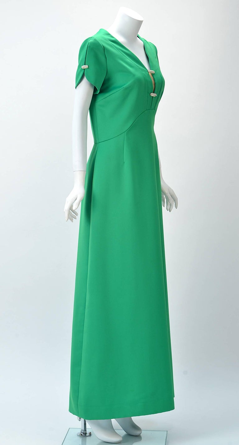 1960s Helen Bass Kelly Green Party Dress - MRS Couture 1960s Helen Bass Kelly Green Party Dress - MRS Couture