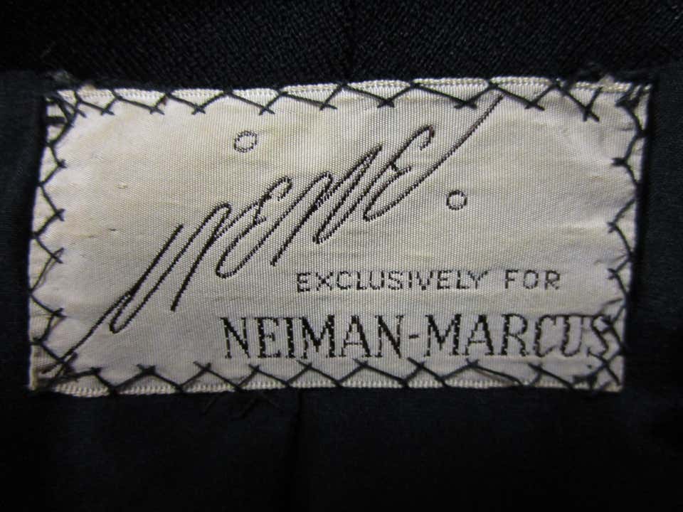 1940s Irene Lentz Black Wool Blazer with Scallop Detail