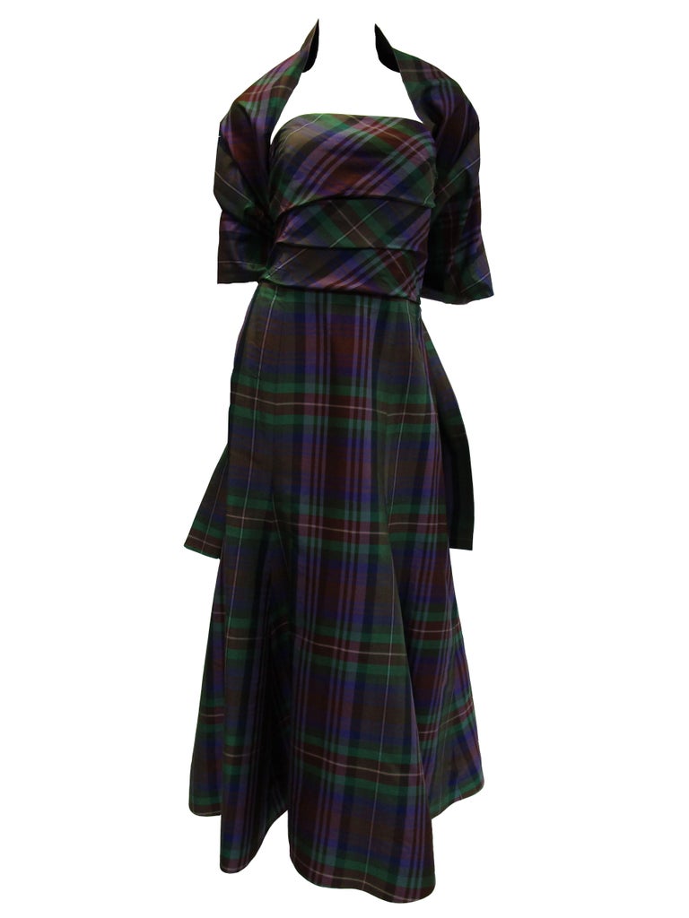 Catherine Regehr Holiday Plaid Strapless Evening Dress - MRS Couture Catherine Regehr Holiday Plaid Strapless Evening Dress - MRS Couture