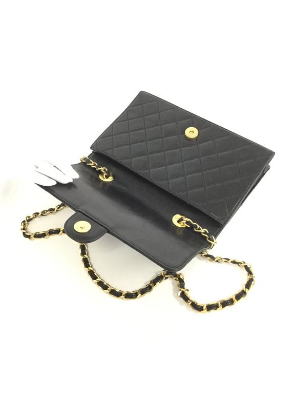 1980s Mila Schon Black Quilted Leather Gold Chain Cross body Purse - MRS  Couture