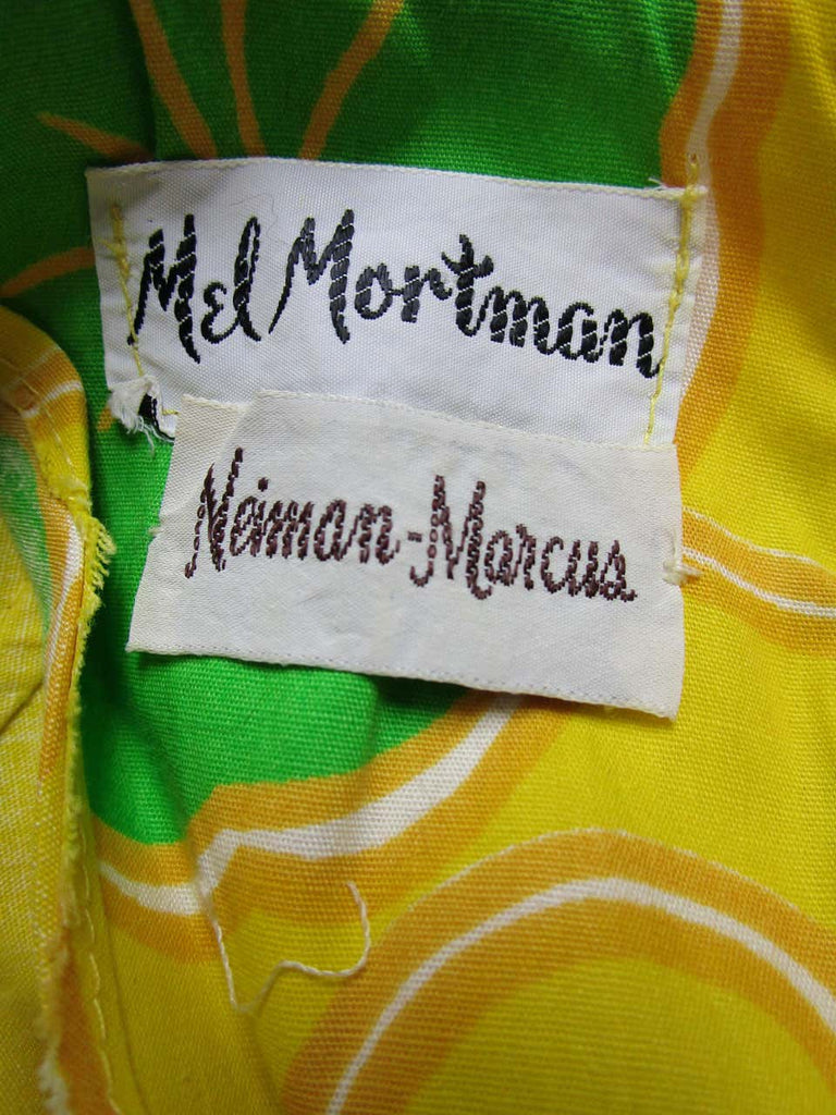 1960's Mel Mortman for Neiman Marcus Multi-tone “Pop” Floral Mini Dress